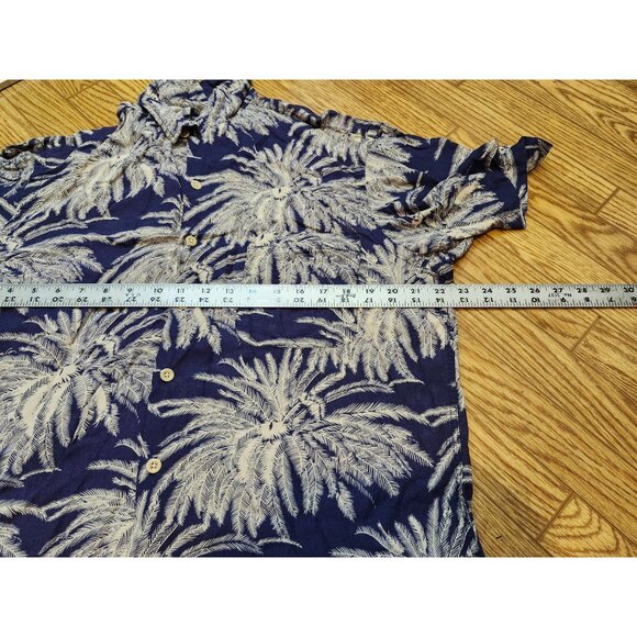 Vintage Polo Jeans Ralph Lauren Hawaiian Shirt Short Sleeves - Picture 5 of 6